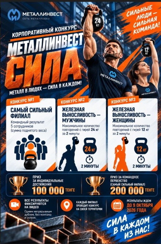 «МЕТАЛЛИНВЕСТ — СИЛА»: итоги корпоративного конкурса и спортивные победы филиалов